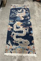 Chinese Tibetan Wool Phoenix Dragon Rug