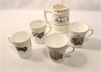 Four Tea Cups and Stein