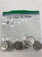 12 Clad 1/2 Dollars