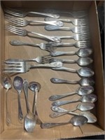24 PIECES OF STERLING SILVER SILVERWARE