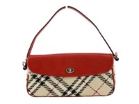 Burberry Red Nova Check Hand Bag