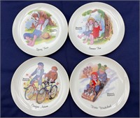 Set of 4 Norman Rockwell Seasons Plates