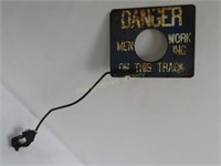 Vintage Metal Railroad Sign Double Sided