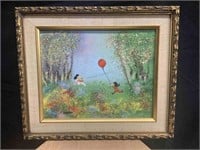 Enameled Painting on Copper - signed Carma -