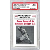 1961 Nu Card Scoops Pee Wee Reese Psa 9