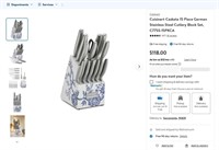 C307  Cuisinart Caskata Cutlery Block Set 15 Piec