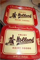 Two Holland Dairy Trays