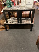 Pr of End Tables and Coffee Table