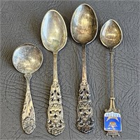 Small Fancy Spoons -Engraved w/Edith & Dates