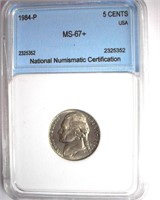 1984-P Nickel NNC MS67+