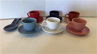 HLC Fiesta Saucers and Mugs (6)