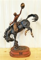 Bronze Sculpture Wyoming Cowboy UW Chris Navarro