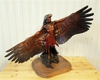 Bronze Sculpture Indian Eagle Dancer Dan Garrett