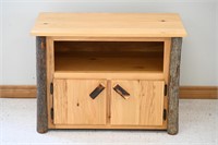 RUSTIC HICKORY 2 DOOR TV STAND