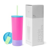 Simple Modern Insulated Tumbler with Lid, Straw,