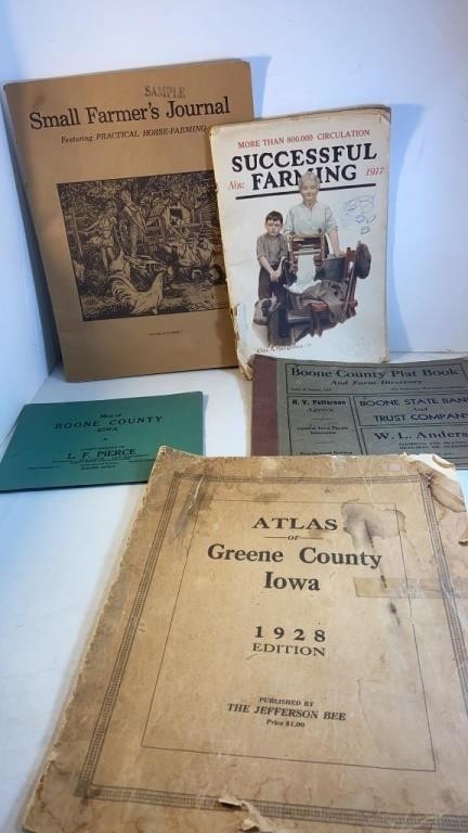 1928 Greene & 1935 Boone County Maps Lot