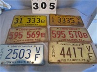 Lot of 6 sets of license plates
