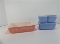 PYREX FRIDGE DISHES & CASSEROLE