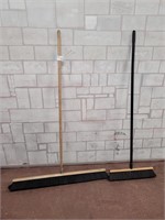 2 Large shop brooms