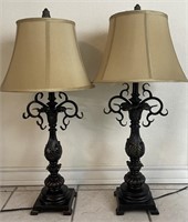 Pair of Table Lamps (Work) 32.5in T x 15in W