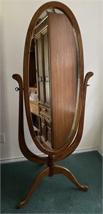 Oak Tilting  Cheval Mirror 65t 27w