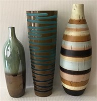 3 ASSORTED VASES