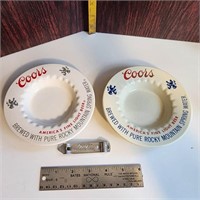 Pair of Coors Ashtrays and bottle opener