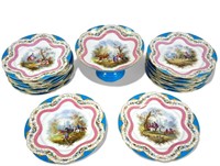 (17 pc) Sevres Style Porcelain Serving Set