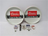 2 Coors Trays + Beer Taps