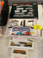 KATO F7 TRAIN SET, BACHMAN N LOCOMOTIVE & CRANE