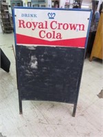 ANTIQUE DOUBLE SIDED ROYAL CROWN COLA SIDEWALK