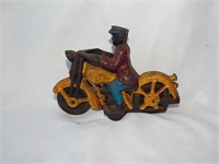 Vintage Cast Iron Motorcycle Toy