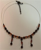 PRETTY FINELY BEADED NECKLACE