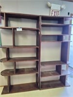 2 Wooden Book Shelves