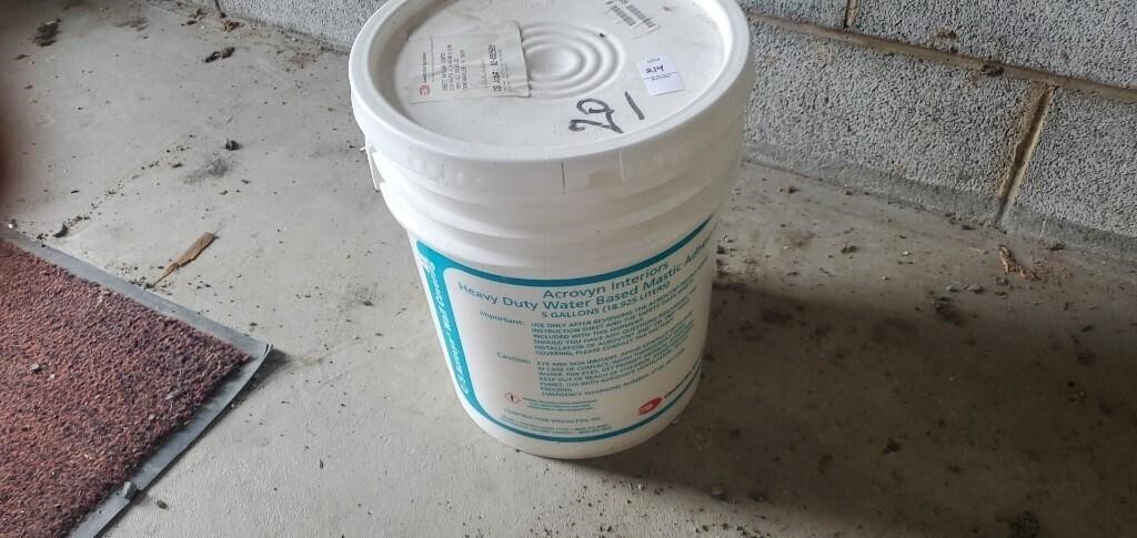 5 gallon bucket of Adhesive