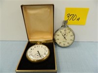 Elgin Pocket Watch with Hairline in Face &