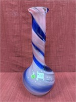 Art Glass Bud Vase, 16 3/4 inches