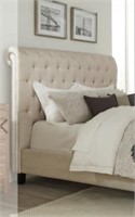 Cameron Queen Low Profile Bed Ivory - Headboard