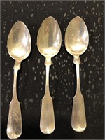 3 Gorham sterling silver tea spoons 1.93 ozt