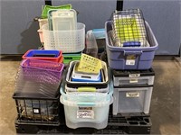 Lot Of Various Sized Plastic Organizing Containers