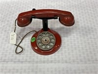 Metal toy telephone by The Gong mfg Speed phone