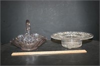 Waterford Crystal Candle Holder & Glass Basket