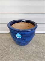 Blue Terracotta Planter - See Pictures