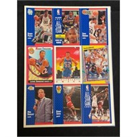 1991 Fleer Basketball Uncut Sheet