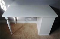 White IKEA Style Desk with Shelving - BR2