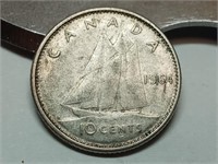 OF) 1964 Canada silver 10 cents
