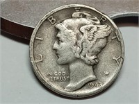 OF) 1943 D silver Mercury dime