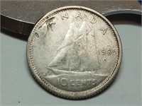 OF) 1965 Canada silver 10 cents