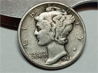 OF) 1944 silver Mercury dime