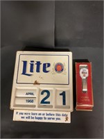 Miller light watch and sign